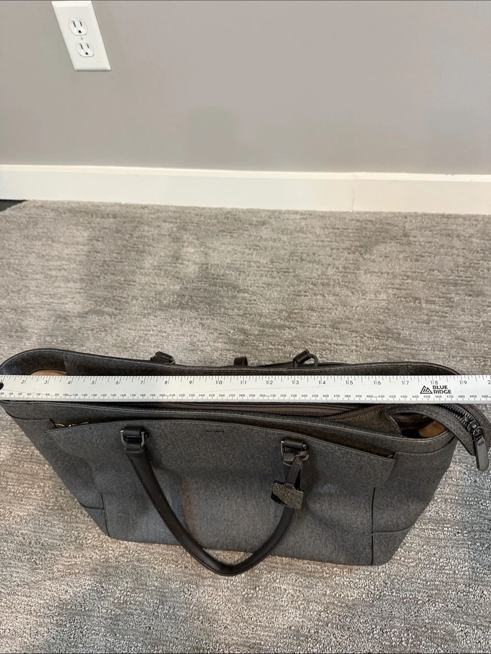 Tumi Sinclair Valerie Business Tote- gray coated canvas